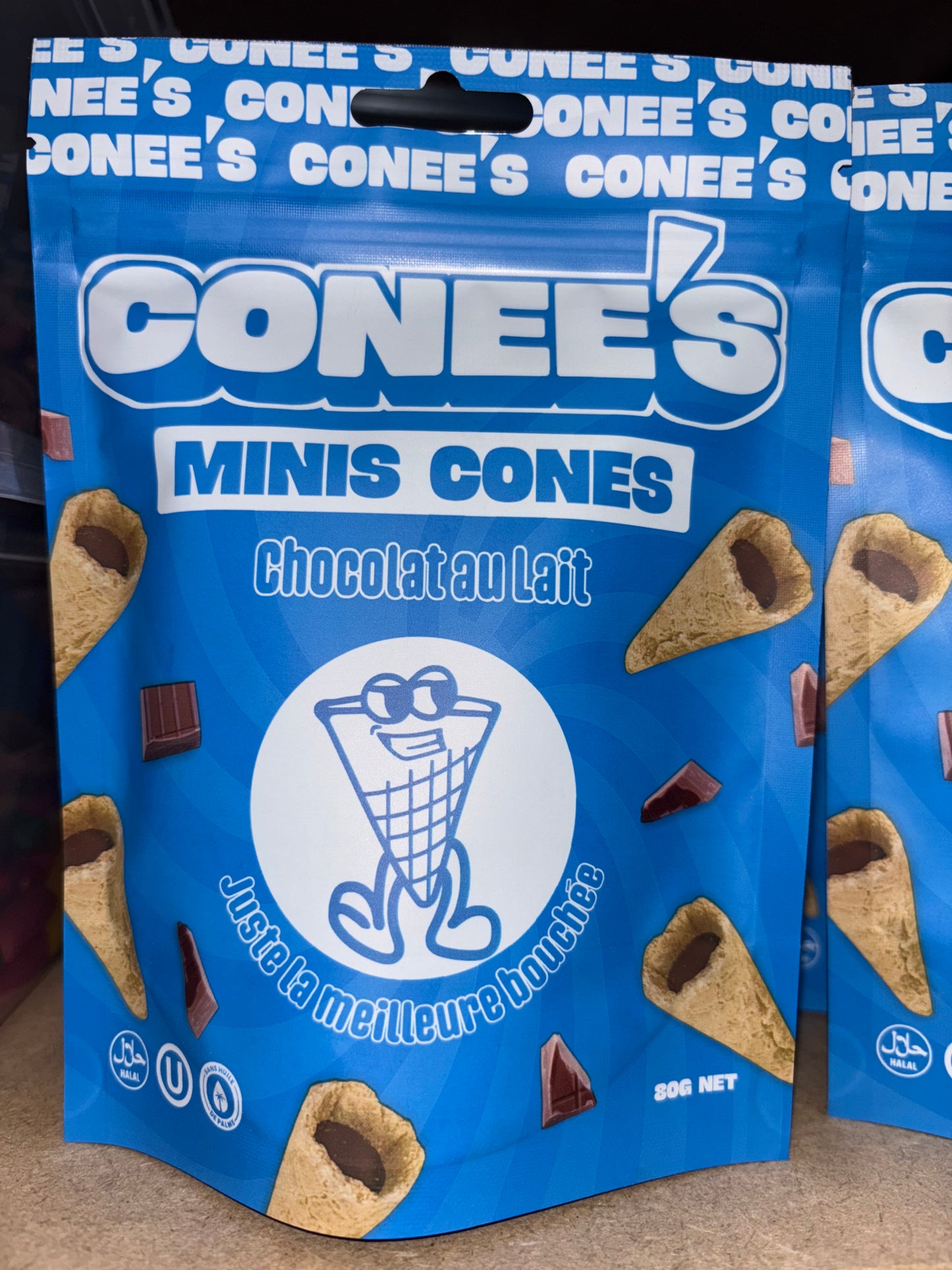 Minis cônes chocolat au lait - 80g